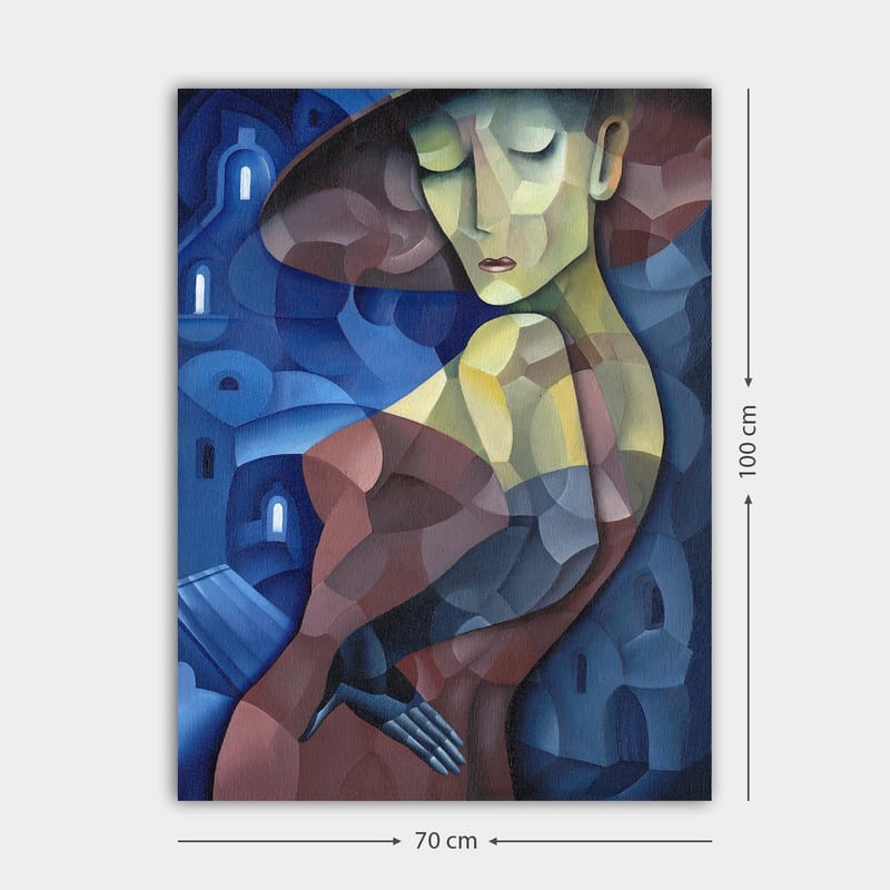 Dekorativ Canvasbilde 70x100 cm - Flerfarget - Interiør - Maleri & posters - Lerretsbilder