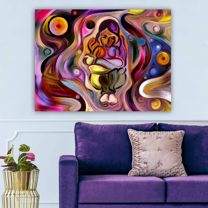 Dekorativ Canvasbilde 70x100 cm - Flerfarget - Interiør - Maleri & posters - Lerretsbilder