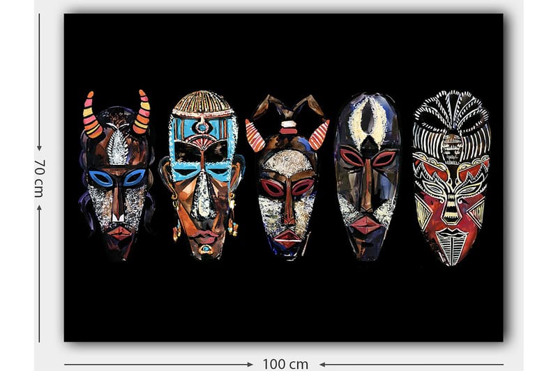 Dekorativ Canvasbilde 70x100 cm - Flerfarget - Interiør - Maleri & posters - Lerretsbilder