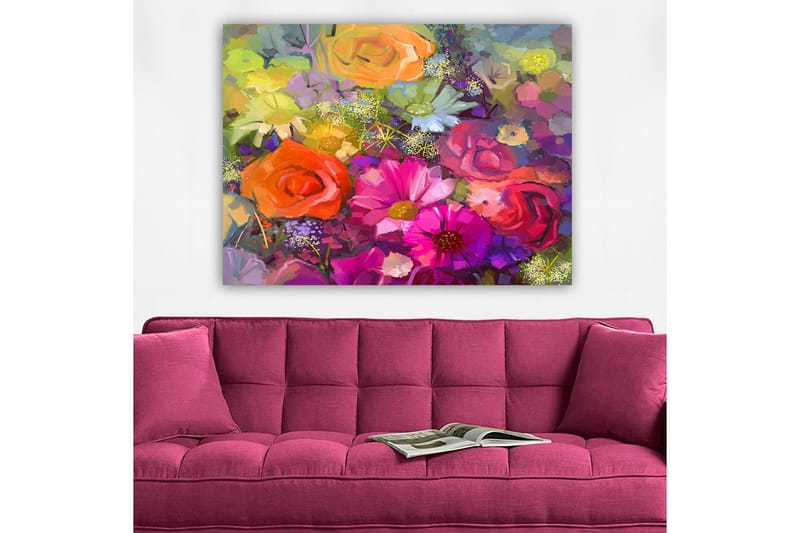 Dekorativ Canvasbilde 70x100 cm - Flerfarget - Interiør - Maleri & posters - Lerretsbilder