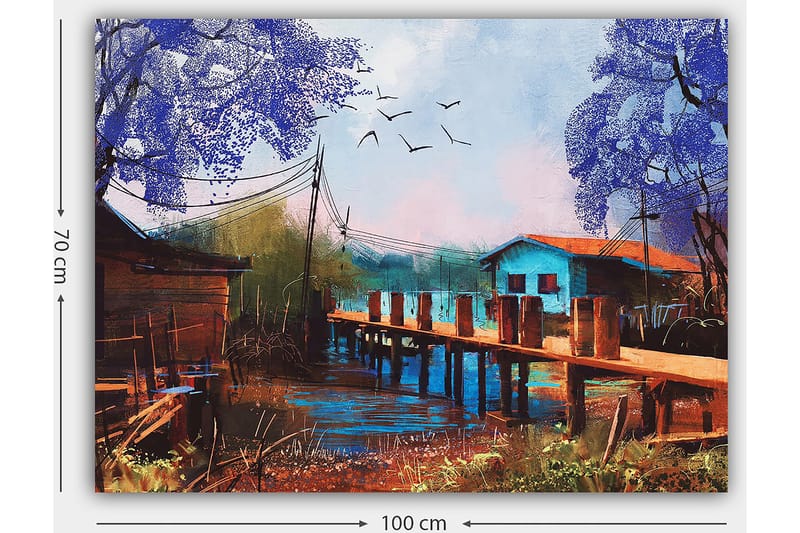 Dekorativ Canvasbilde 70x100 cm - Flerfarget - Interiør - Maleri & posters - Lerretsbilder