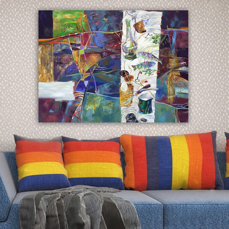 Dekorativ Canvasbilde 70x100 cm - Flerfarget - Interiør - Maleri & posters - Lerretsbilder
