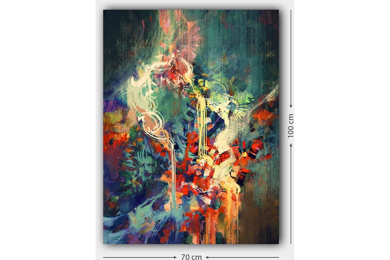 Dekorativ Canvasbilde 70x100 cm - Flerfarget - Interiør - Maleri & posters - Lerretsbilder