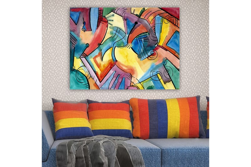 Dekorativ Canvasbilde 70x100 cm - Flerfarget - Interiør - Maleri & posters - Lerretsbilder