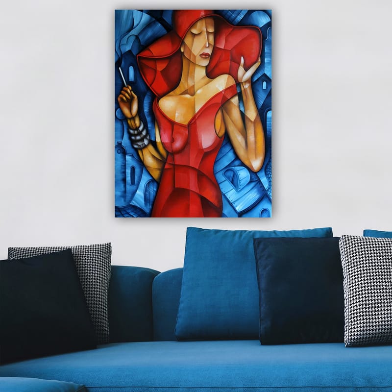 Dekorativ Canvasbilde 70x100 cm - Flerfarget - Interiør - Maleri & posters - Lerretsbilder