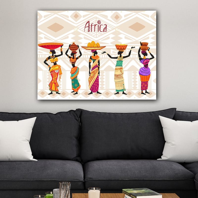 Dekorativ Canvasbilde 70x100 cm - Flerfarget - Interiør - Maleri & posters - Lerretsbilder