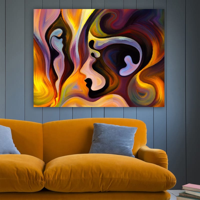 Dekorativ Canvasbilde 70x100 cm - Flerfarget - Interiør - Maleri & posters - Lerretsbilder
