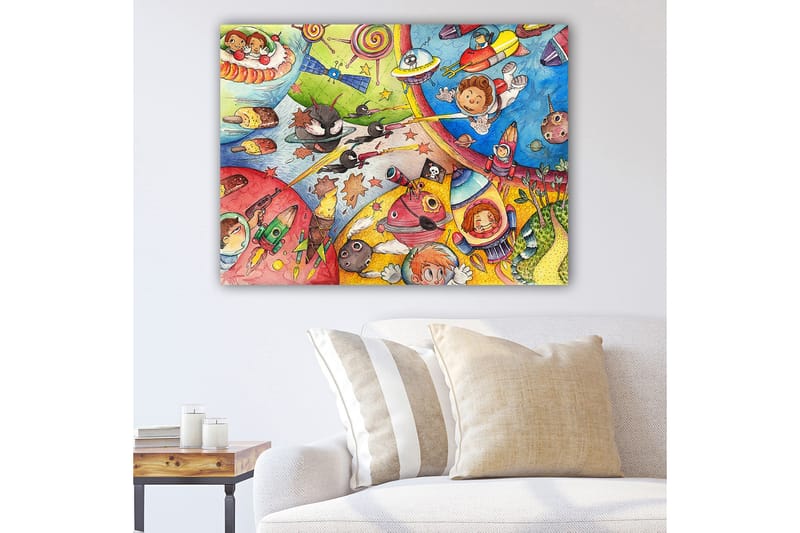 Dekorativ Canvasbilde 70x100 cm - Flerfarget - Interiør - Maleri & posters - Lerretsbilder
