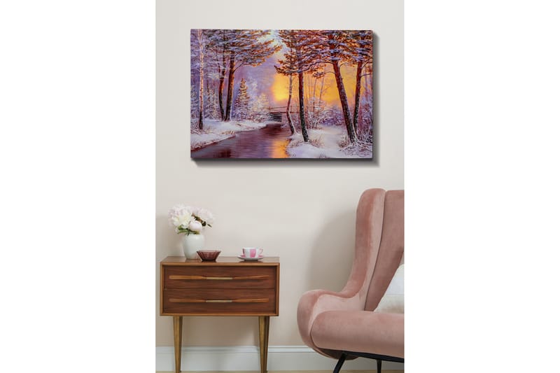 Dekorativ Canvasbilde 70x100 cm - Flerfarget - Interiør - Maleri & posters - Lerretsbilder