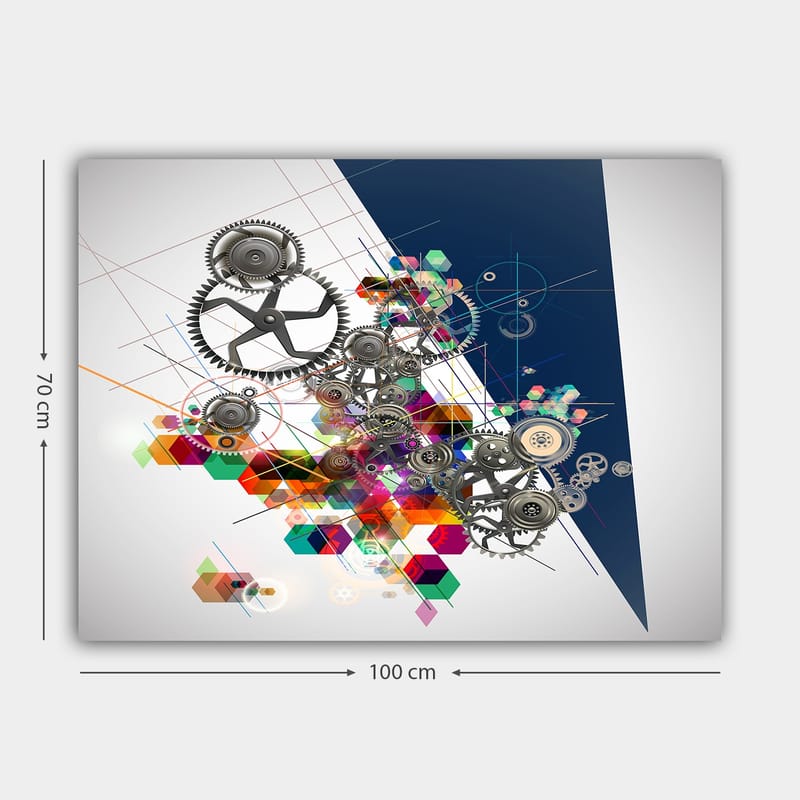 Dekorativ Canvasbilde 70x100 cm - Flerfarget - Interiør - Maleri & posters - Lerretsbilder
