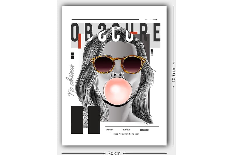 Dekorativ Canvasbilde 70x100 cm - Flerfarget - Interiør - Maleri & posters - Lerretsbilder