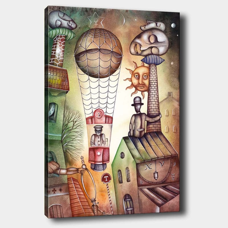 Dekorativ Canvasbilde 70x100 cm - Flerfarget - Interiør - Maleri & posters - Lerretsbilder