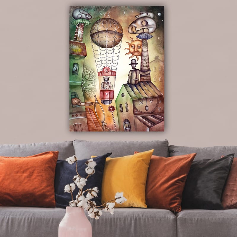 Dekorativ Canvasbilde 70x100 cm - Flerfarget - Interiør - Maleri & posters - Lerretsbilder