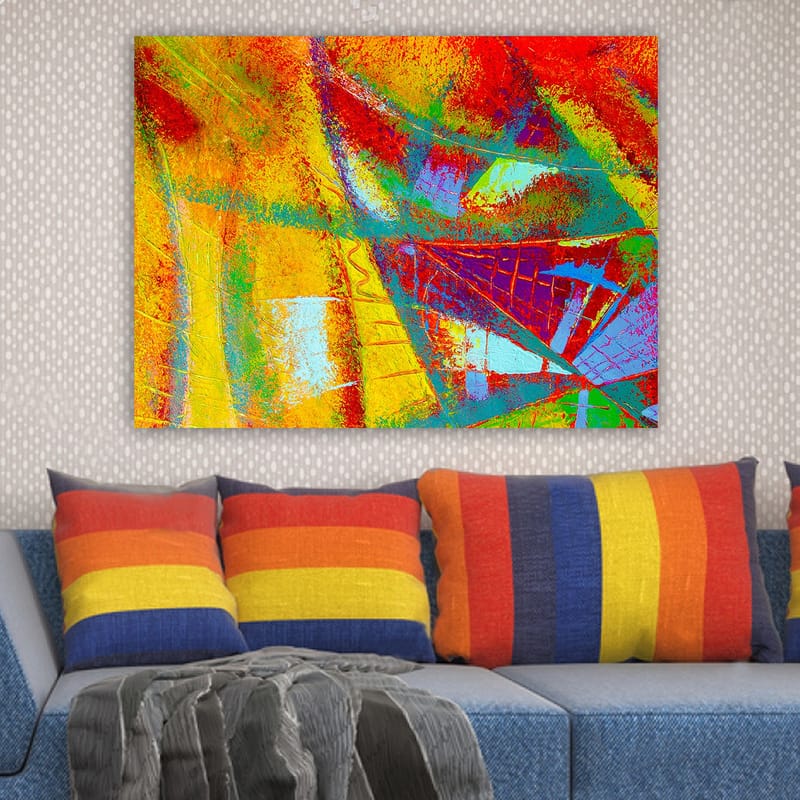 Dekorativ Canvasbilde 70x100 cm - Flerfarget - Interiør - Maleri & posters - Lerretsbilder