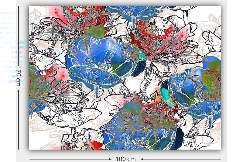 Dekorativ Canvasbilde 70x100 cm - Flerfarget - Interiør - Maleri & posters - Lerretsbilder