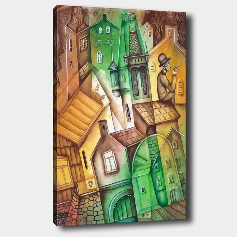 Dekorativ Canvasbilde 70x100 cm - Flerfarget - Interiør - Maleri & posters - Lerretsbilder