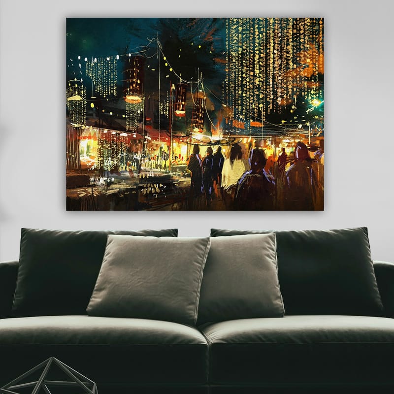 Dekorativ Canvasbilde 70x100 cm - Flerfarget - Interiør - Maleri & posters - Lerretsbilder