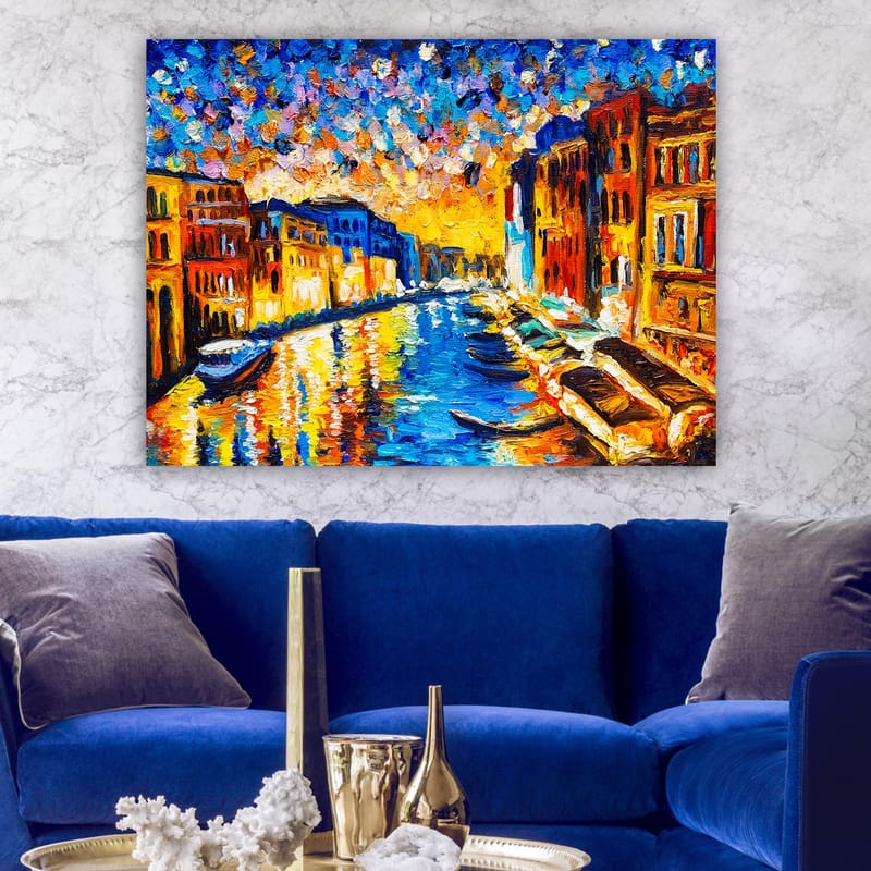 Dekorativ Canvasbilde 70x100 cm - Flerfarget - Interiør - Maleri & posters - Lerretsbilder