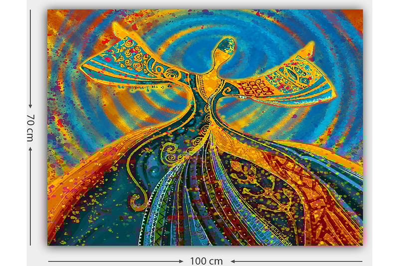 Dekorativ Canvasbilde 70x100 cm - Flerfarget - Interiør - Maleri & posters - Lerretsbilder