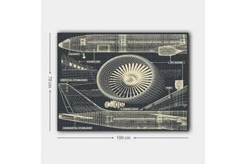 Dekorativ Canvasbilde 70x100 cm - Flerfarget - Interiør - Maleri & posters - Lerretsbilder