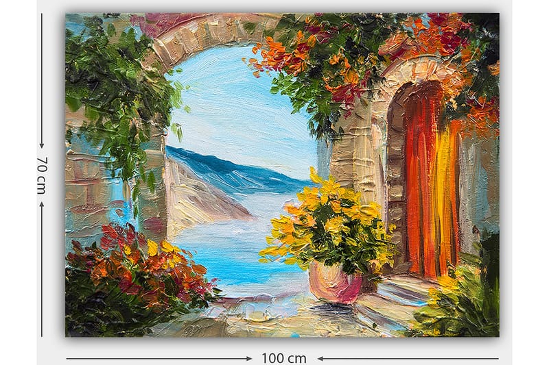 Dekorativ Canvasbilde 70x100 cm - Flerfarget - Interiør - Maleri & posters - Lerretsbilder