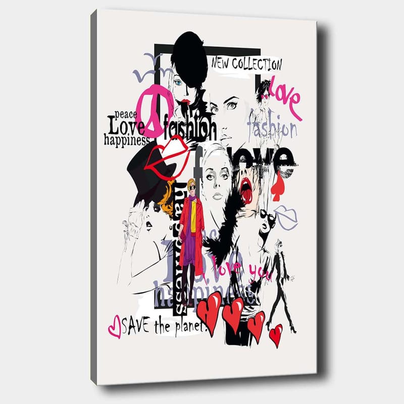 Dekorativ Canvasbilde 70x100 cm - Flerfarget - Interiør - Maleri & posters - Lerretsbilder