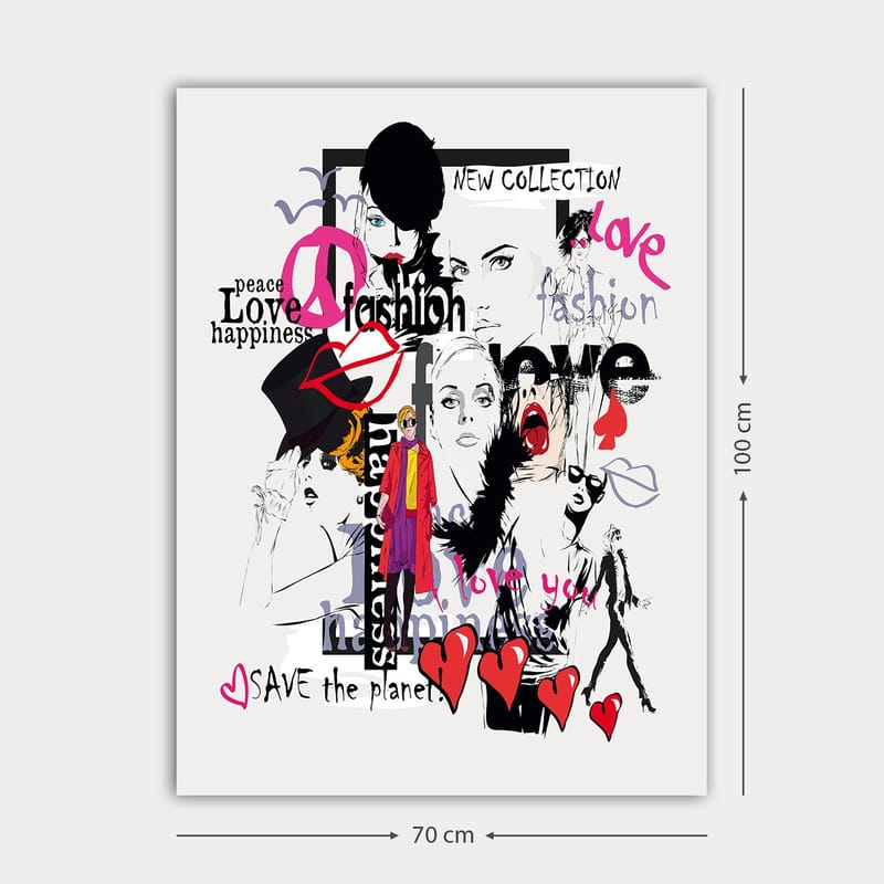 Dekorativ Canvasbilde 70x100 cm - Flerfarget - Interiør - Maleri & posters - Lerretsbilder