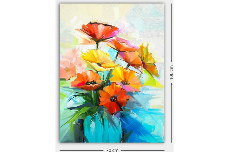 Dekorativ Canvasbilde 70x100 cm - Flerfarget - Interiør - Maleri & posters - Lerretsbilder