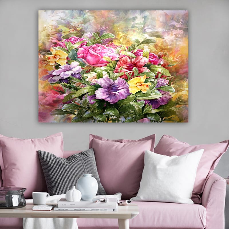 Dekorativ Canvasbilde 70x100 cm - Flerfarget - Interiør - Maleri & posters - Lerretsbilder