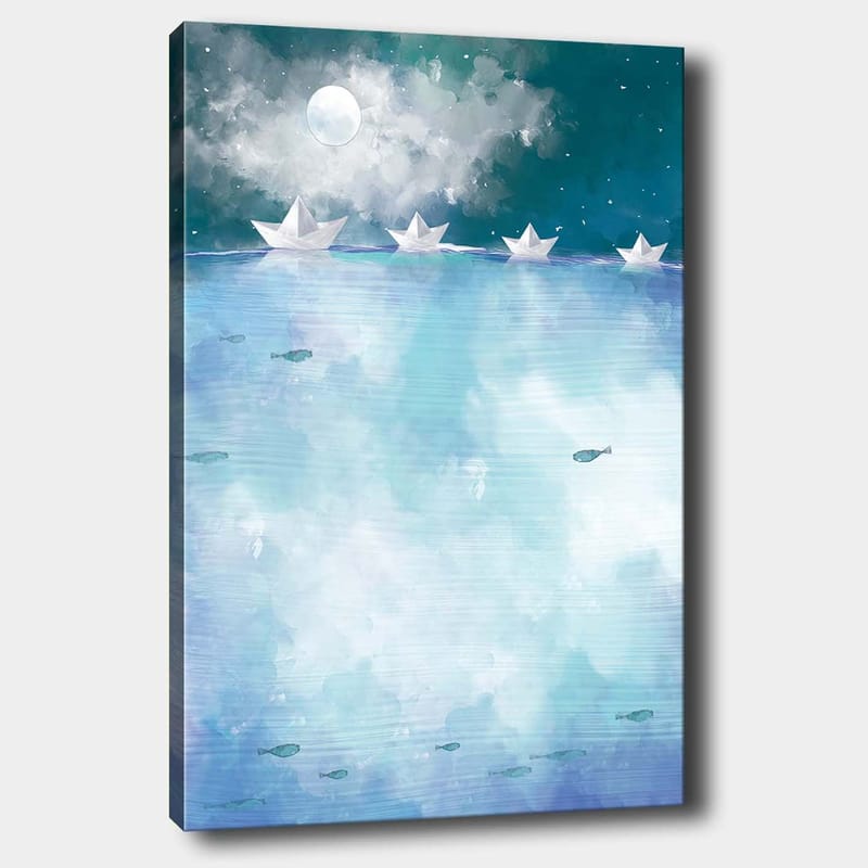 Dekorativ Canvasbilde 70x100 cm - Flerfarget - Interiør - Maleri & posters - Lerretsbilder