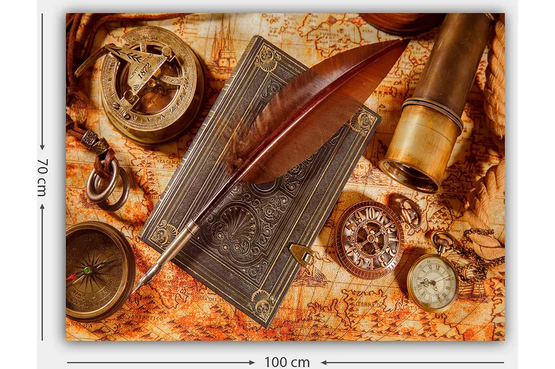 Dekorativ Canvasbilde 70x100 cm - Flerfarget - Interiør - Maleri & posters - Lerretsbilder