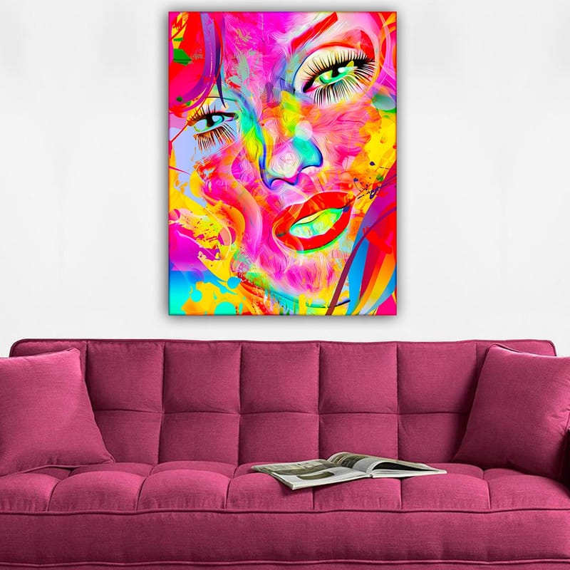 Dekorativ Canvasbilde 70x100 cm - Flerfarget - Interiør - Maleri & posters - Lerretsbilder