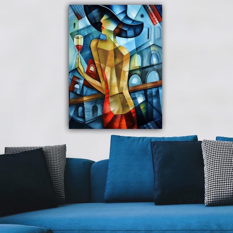 Dekorativ Canvasbilde 70x100 cm - Flerfarget - Interiør - Maleri & posters - Lerretsbilder
