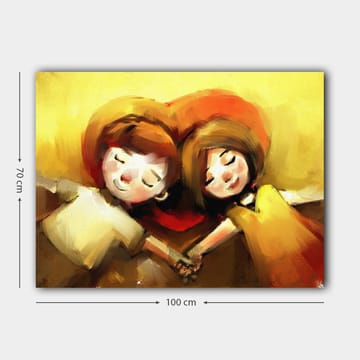 Dekorativ Canvasbilde 70x100 cm - Flerfarget - Interiør - Maleri & posters - Lerretsbilder