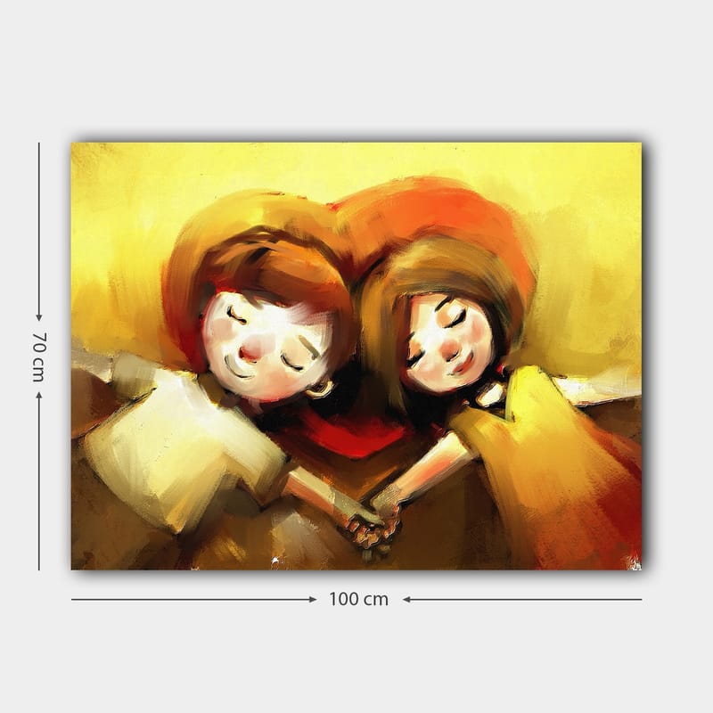 Dekorativ Canvasbilde 70x100 cm - Flerfarget - Interiør - Maleri & posters - Lerretsbilder