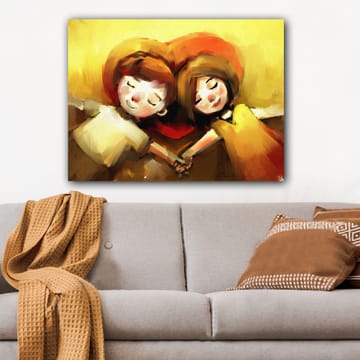Dekorativ Canvasbilde 70x100 cm - Flerfarget - Interiør - Maleri & posters - Lerretsbilder