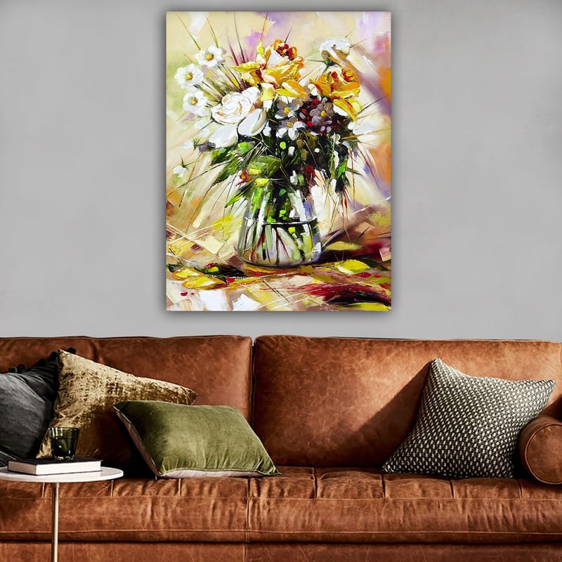 Dekorativ Canvasbilde 70x100 cm - Flerfarget - Interiør - Maleri & posters - Lerretsbilder