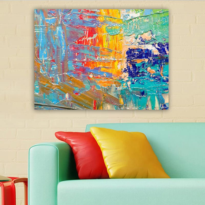 Dekorativ Canvasbilde 70x100 cm - Flerfarget - Interiør - Maleri & posters - Lerretsbilder