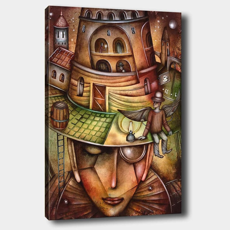 Dekorativ Canvasbilde 70x100 cm - Flerfarget - Interiør - Maleri & posters - Lerretsbilder