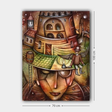 Dekorativ Canvasbilde 70x100 cm - Flerfarget - Interiør - Maleri & posters - Lerretsbilder