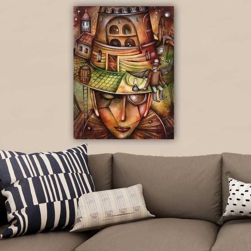 Dekorativ Canvasbilde 70x100 cm - Flerfarget - Interiør - Maleri & posters - Lerretsbilder