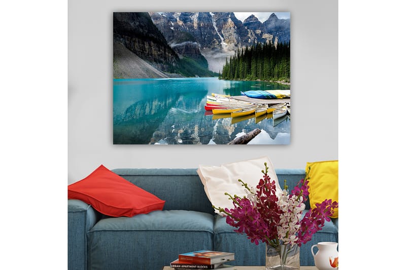 Dekorativ Canvasbilde 70x100 cm - Flerfarget - Interiør - Maleri & posters - Lerretsbilder