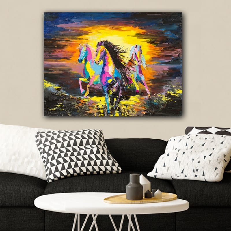 Dekorativ Canvasbilde 70x100 cm - Flerfarget - Interiør - Maleri & posters - Lerretsbilder