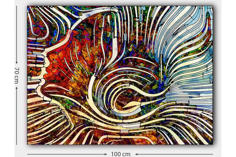 Dekorativ Canvasbilde 70x100 cm - Flerfarget - Interiør - Maleri & posters - Lerretsbilder