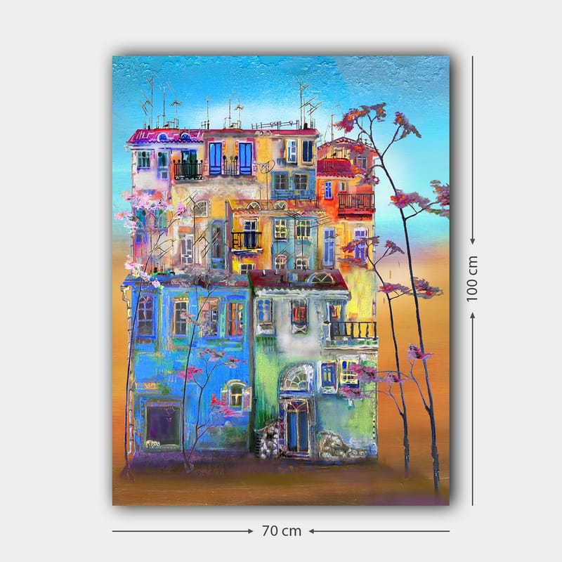 Dekorativ Canvasbilde 70x100 cm - Flerfarget - Interiør - Maleri & posters - Lerretsbilder