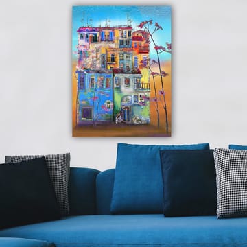 Dekorativ Canvasbilde 70x100 cm - Flerfarget - Interiør - Maleri & posters - Lerretsbilder