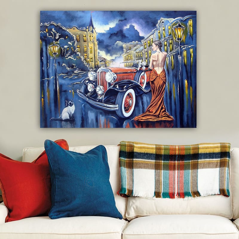 Dekorativ Canvasbilde 70x100 cm - Flerfarget - Interiør - Maleri & posters - Lerretsbilder