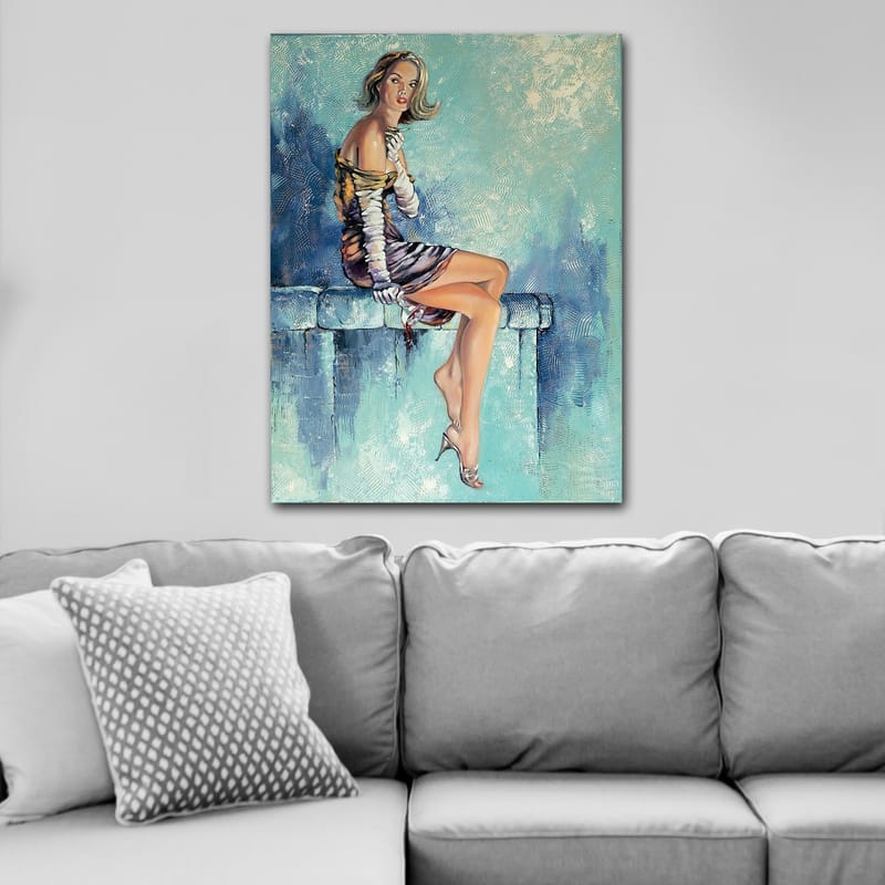 Dekorativ Canvasbilde 70x100 cm - Flerfarget - Interiør - Maleri & posters - Lerretsbilder
