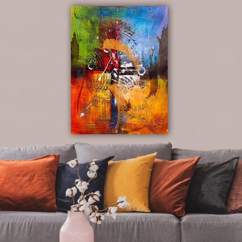 Dekorativ Canvasbilde 70x100 cm - Flerfarget - Interiør - Maleri & posters - Lerretsbilder