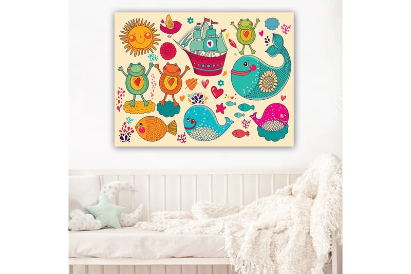 Dekorativ Canvasbilde 70x100 cm - Flerfarget - Interiør - Maleri & posters - Lerretsbilder